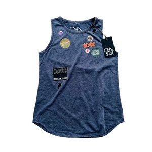 Chaser Girls AC/DC Tank  Top Blue